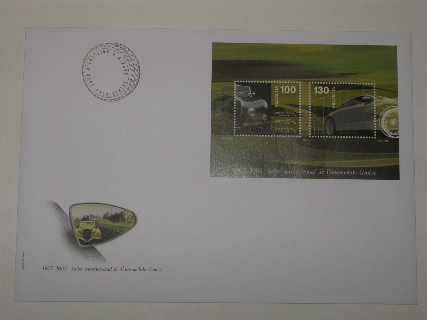 Tutti i francobolli: Sonderblock "Autosalon" FDC 08.03.2005 – Usato da Riken AG venduto da HEROWE