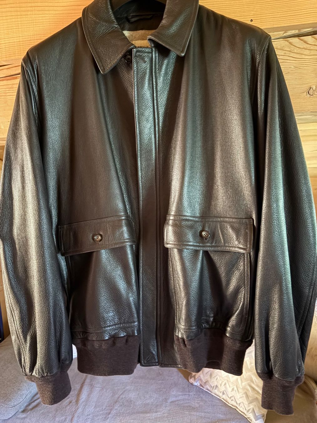 Giacche: Connolly Lederjacke Gr. 50, schwarz, Übergangsjacke – Usato da Lauenen b. Gstaad venduto da Li-A8gut 5