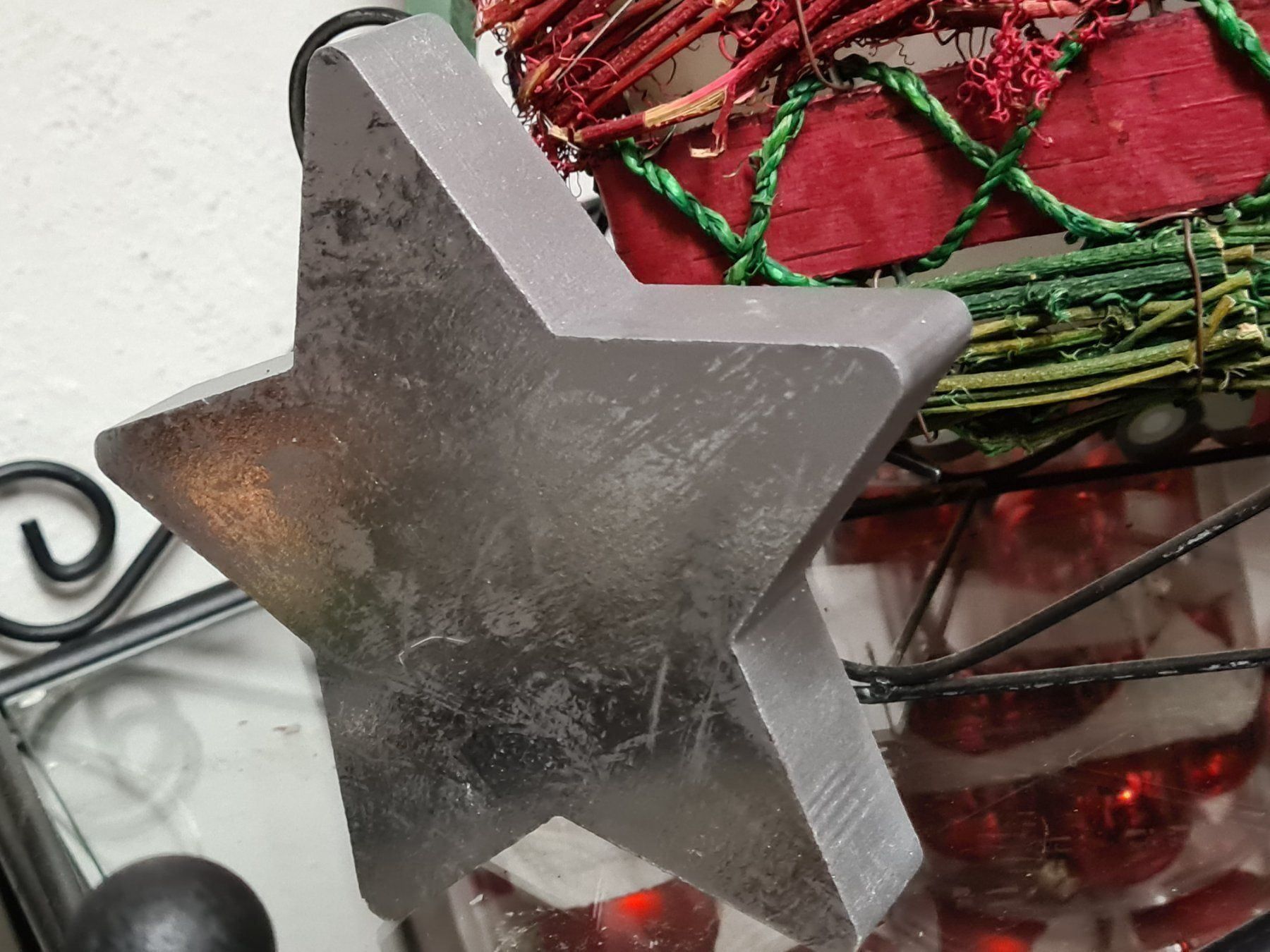 Tutte le decorazioni: Silbriger Holz Deko Weihnachtsstern 16cm – Nuovo e nell'imballaggio originale da Amriswil venduto da kleindeko 1