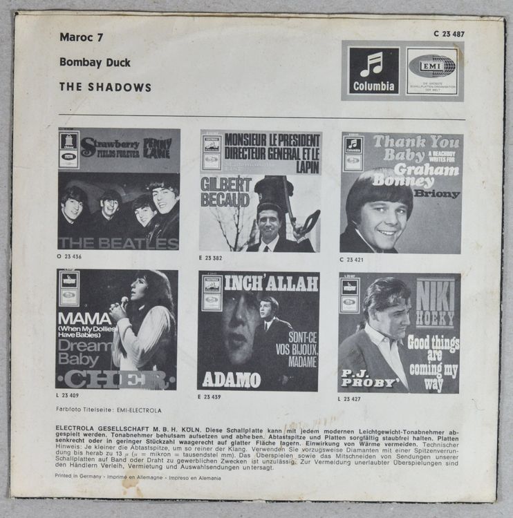 Single: THE SHADOWS - Maroc 7 (Gebraucht) in Frenkendorf für CHF 2 ...