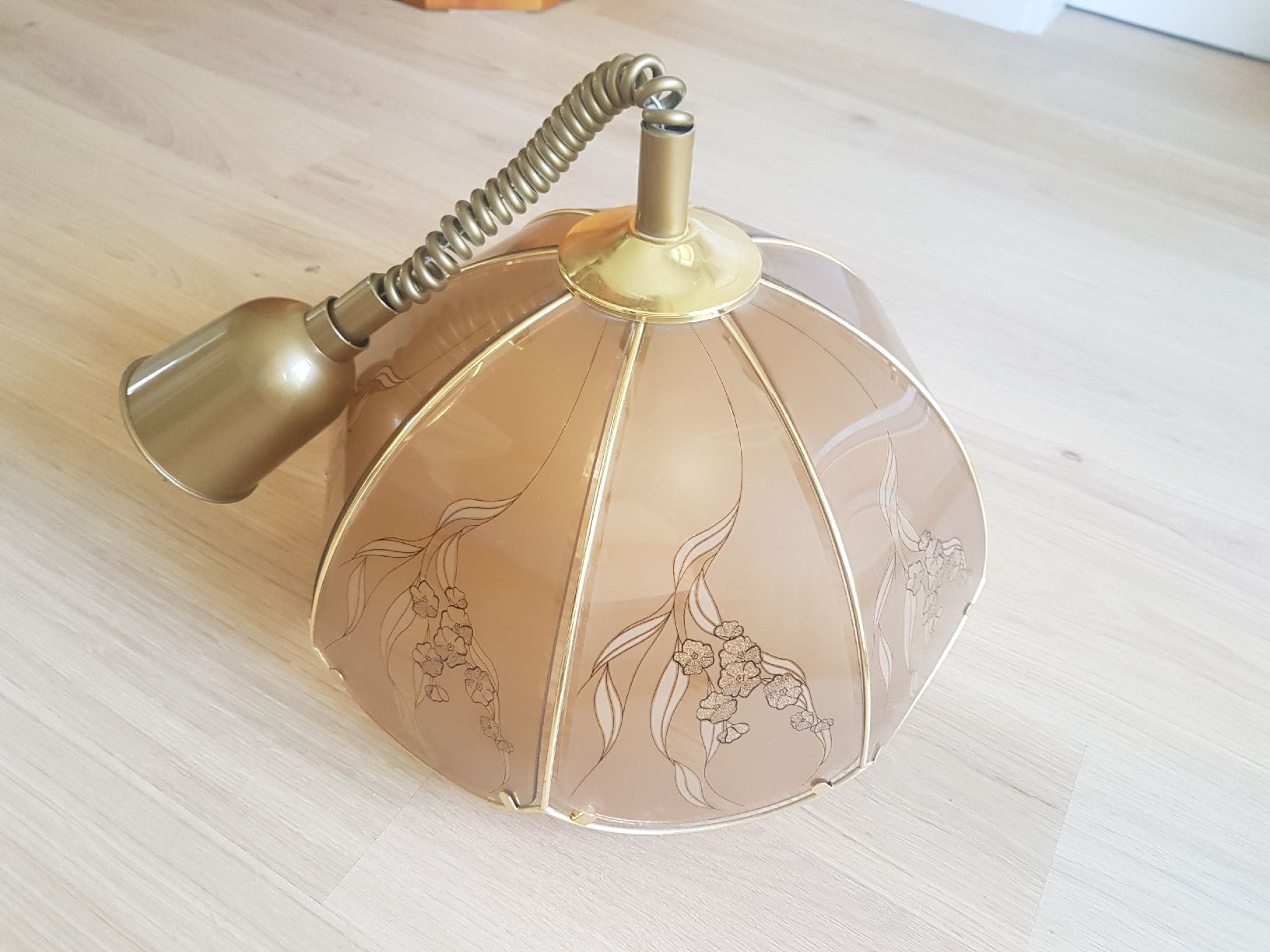 Lampade: Art-Deco-Lampe mit Blumenmuster – Usato da Adliswil venduto da Barbieworld