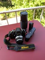 Nikon F3 HP SLR Film Camera + MD-4 Motor Drive + 2 Linsen