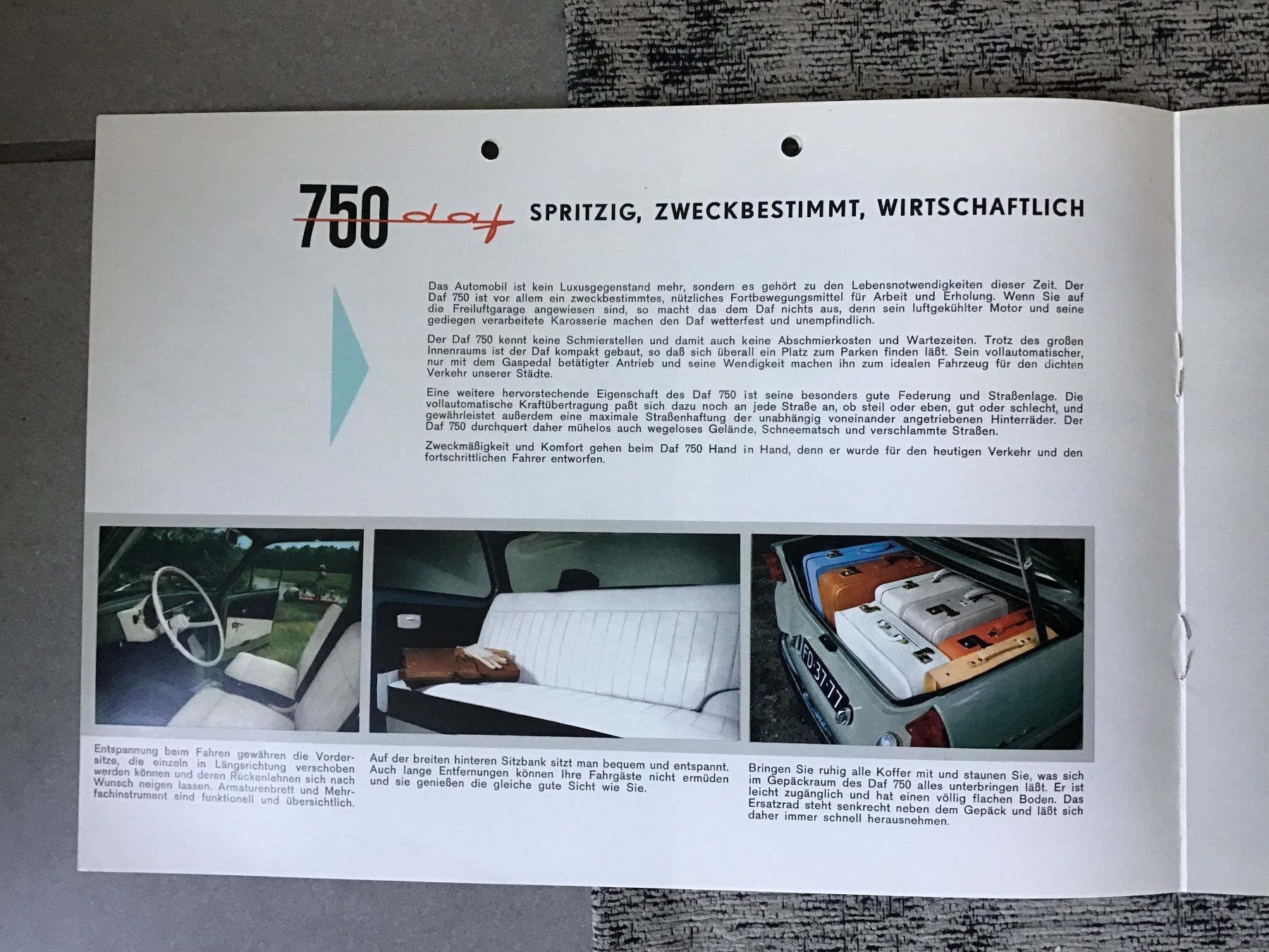 Daf Dokumente: Daf Variomatic Programm Prospekt 1963 – Gebraucht aus Scherzingen von Starseller62 3