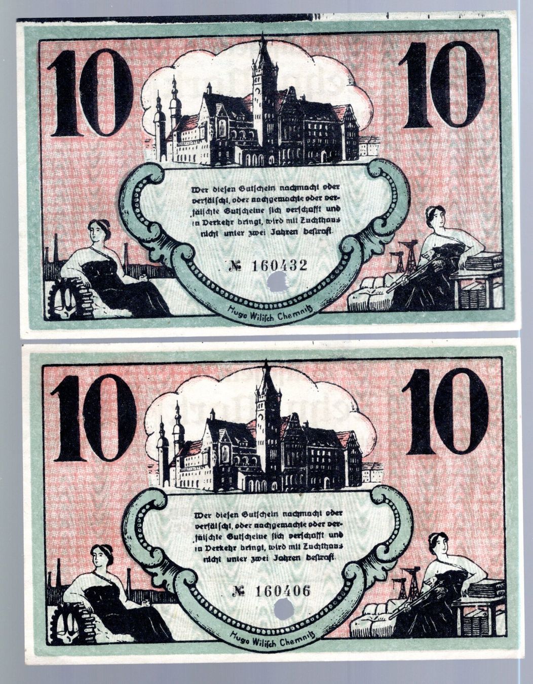 Banknoten: Germany noten 2 stück – Gebraucht aus Leibstadt von baroc333