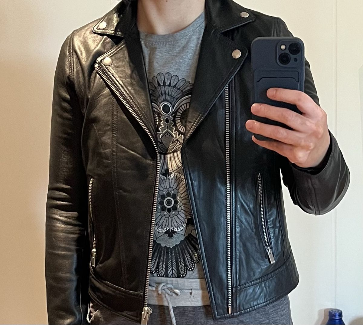 Kooples Giacche: Kooples Black Leather Jacket - Ready for Autumn Rides – Usato da Zürich venduto da Tzitzi 7