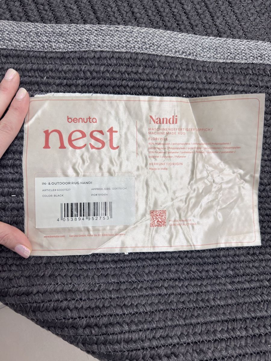 Tappeti: Benuta Nest Nandi Aussen Teppich Schwarz – Usato da Zürich venduto da inf_tvm9 2