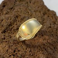 Silberring Goldener Hauch Gr.60