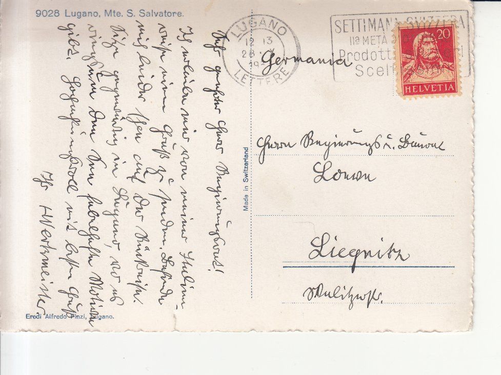 Cartoline postali: San Salvatore 1933 – Usato da Bürglen TG venduto da StampGraf 1