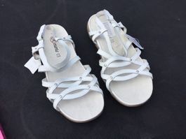 Sandalettes blanches Cuir Rosaria NEUF