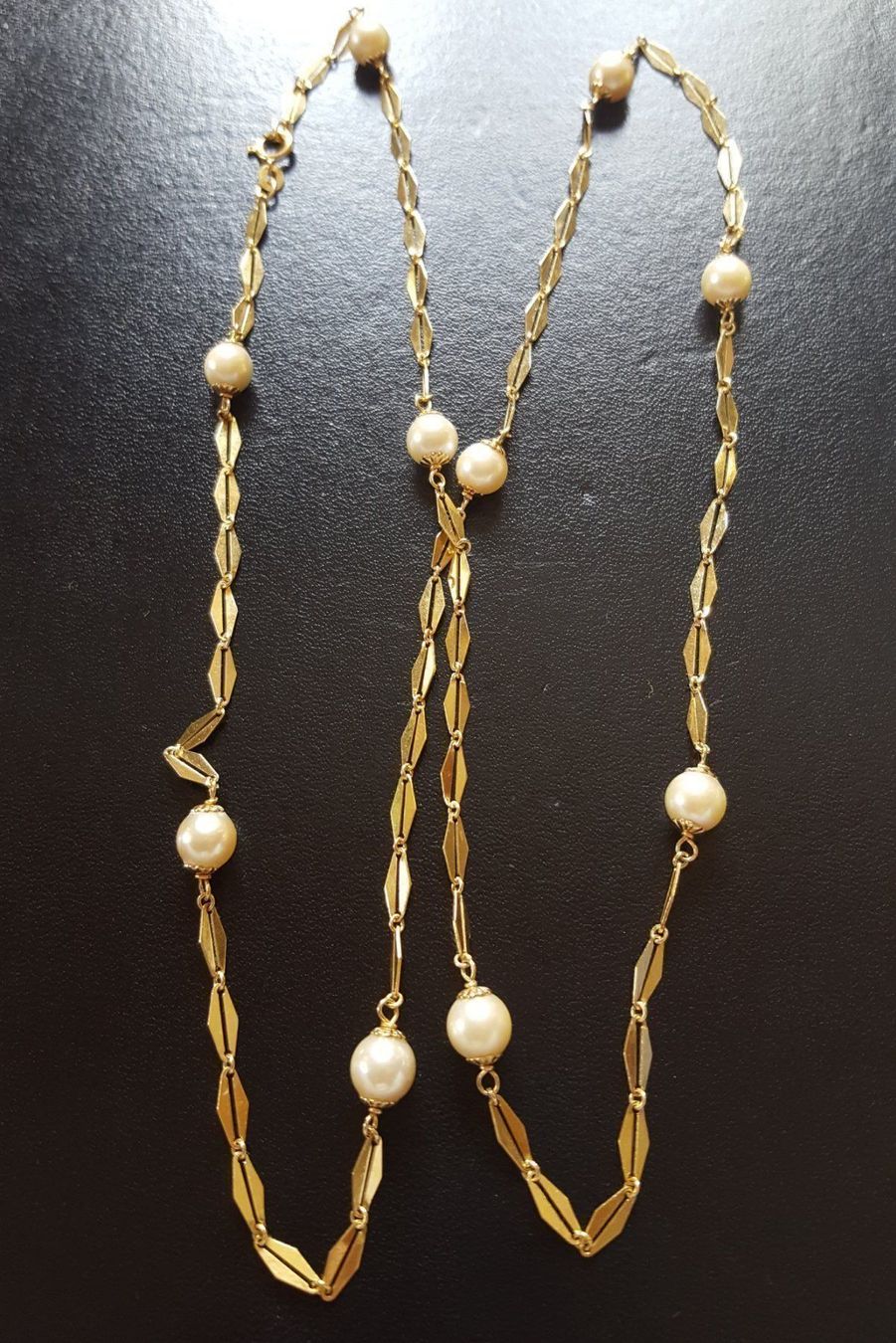 Catenine: Massiv 750 Gold Kette mit Perlen – Usato da Wald ZH venduto da Aniade 3