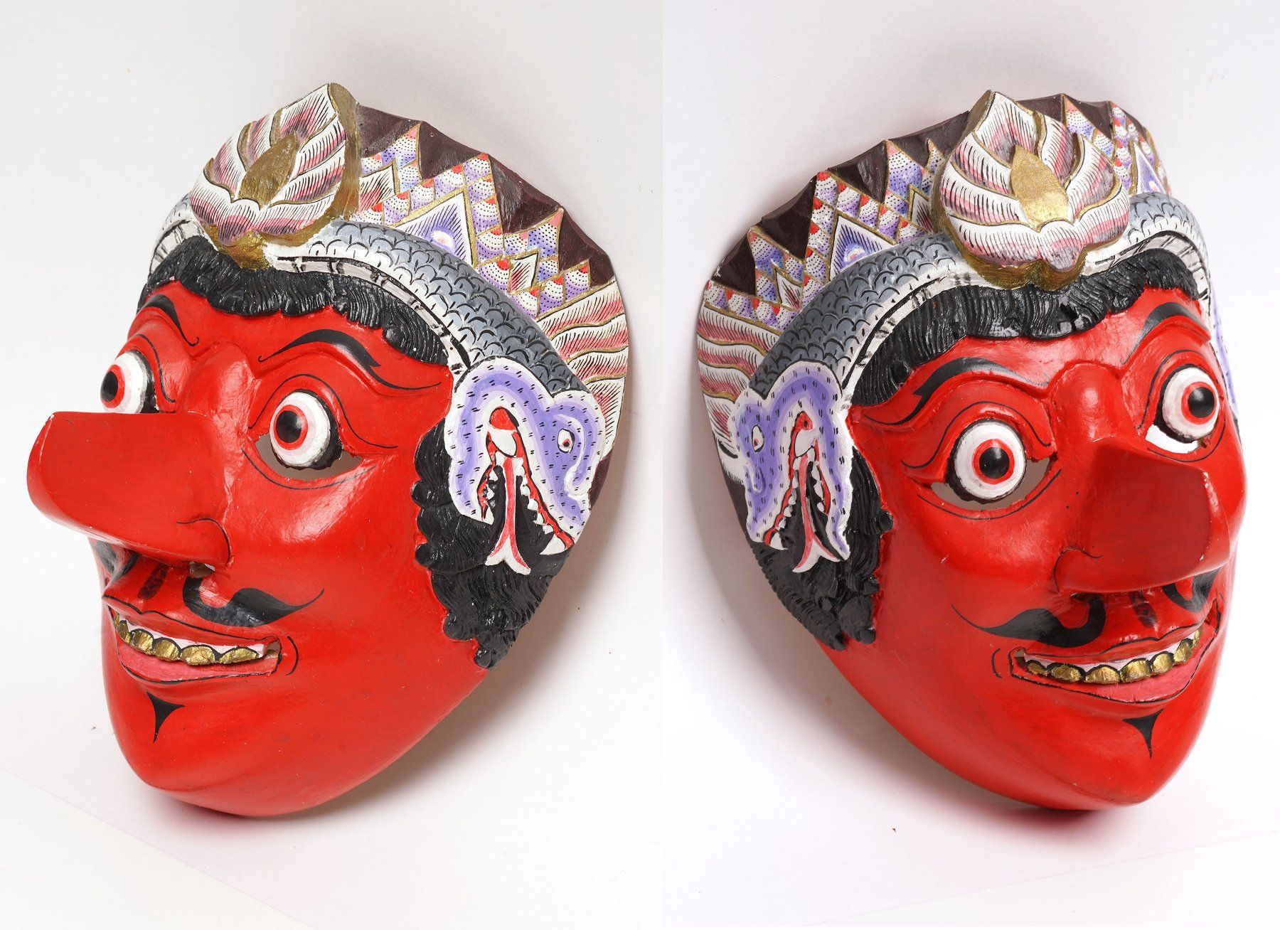 Maschere: Geschnitzte, asiatische Holzmaske – Usato da Buochs venduto da chicco64 1