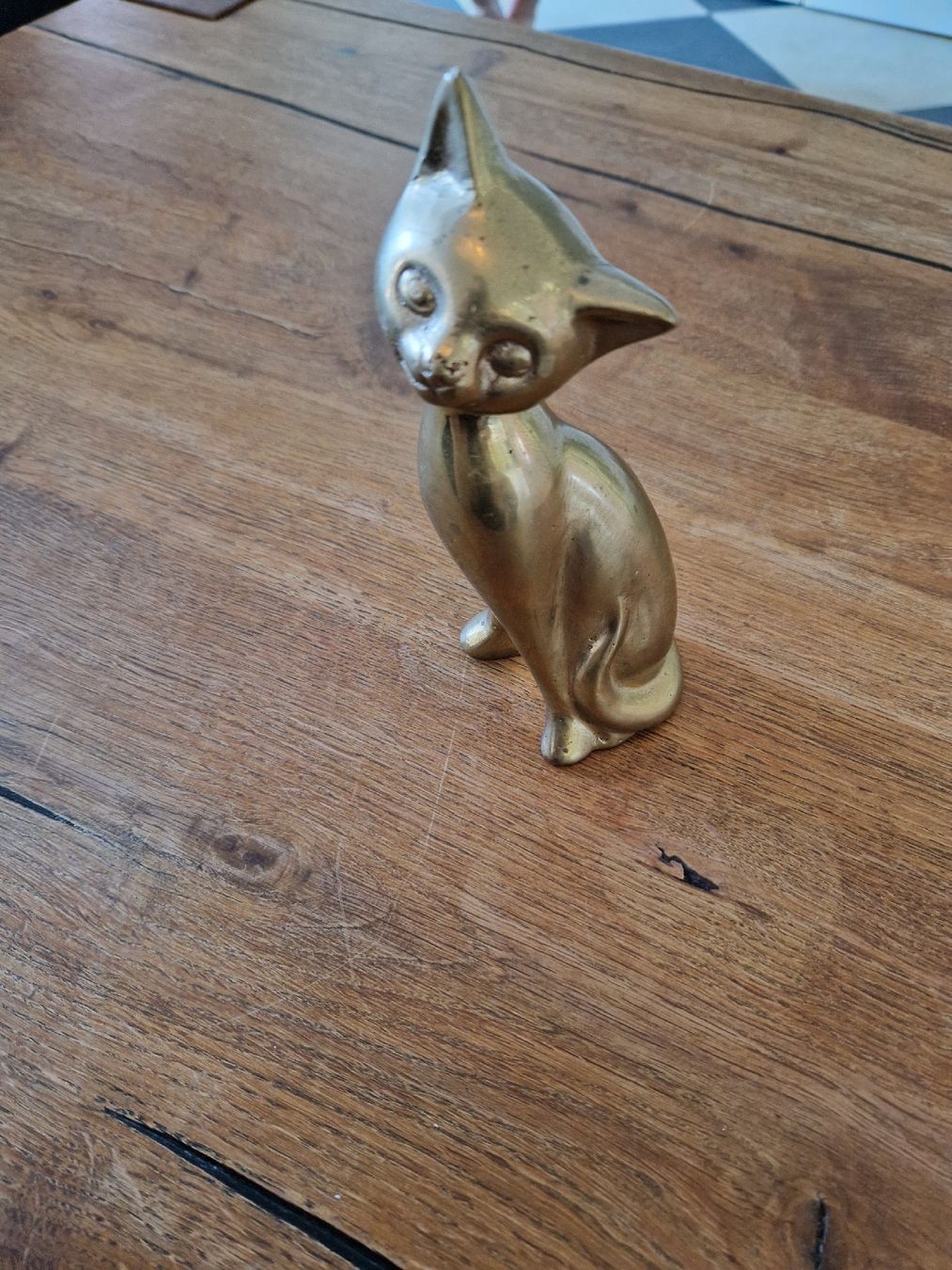 Statuette: Deko-Katze aus Messing – Usato da Hindelbank venduto da MRoeth1