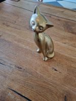 Deko-Katze aus Messing