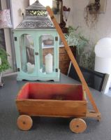 Kleiner alter Handwagen - Bollerwagen - Leiterwagen aus Holz