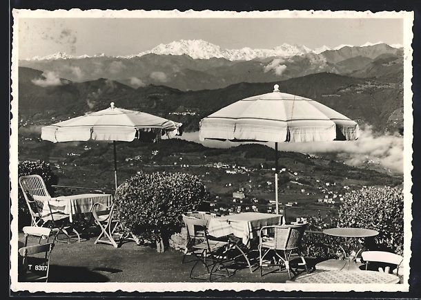 Ansichtskarten: Monte Brè, Kulm-Terrassencafe mit Blick – Gebraucht aus Berlin von bartko-reher