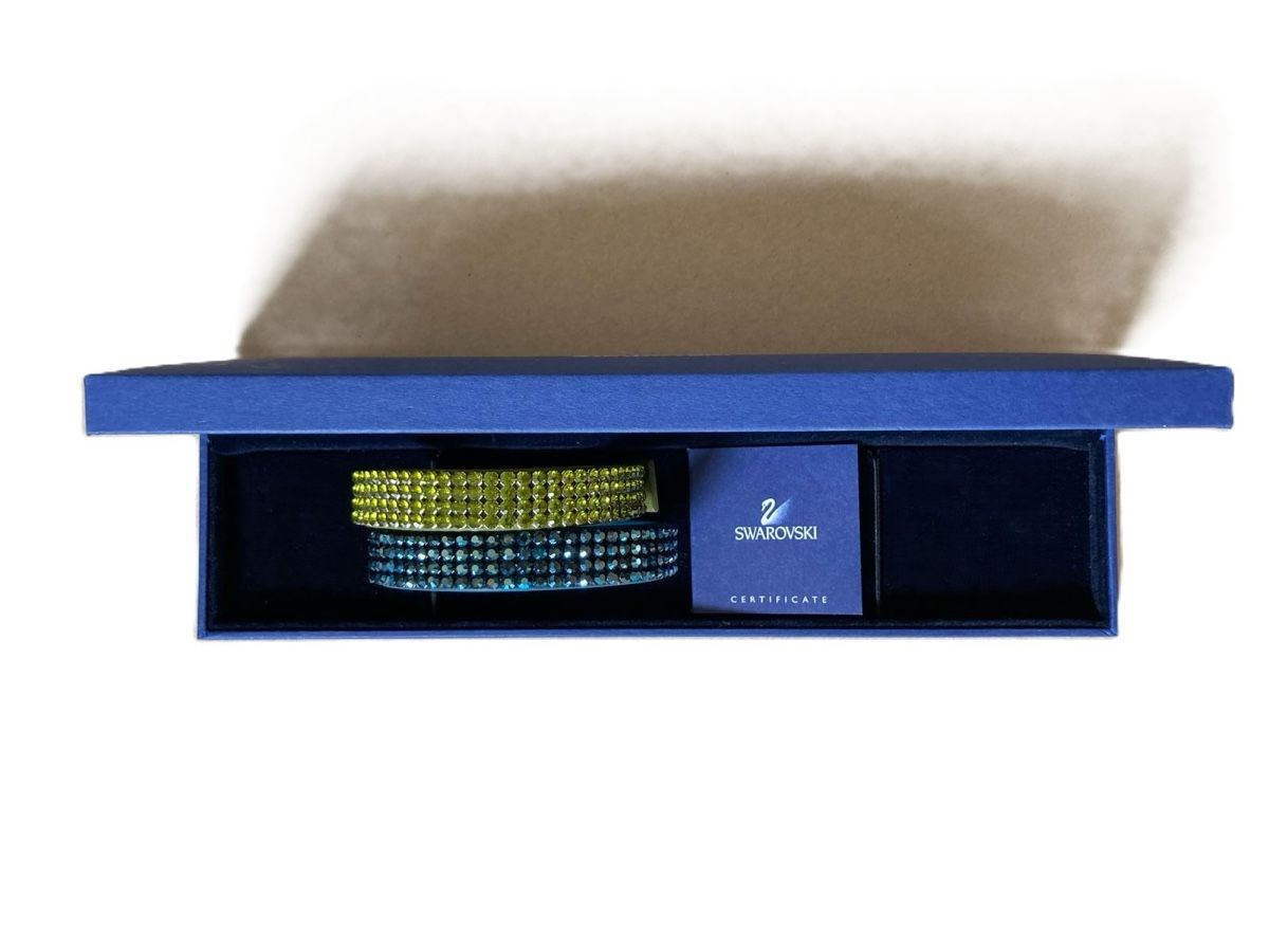 Swarovski Bracciali & Braccialetti: Swarovski Slake Dot Bracelets Set: Blue & Lime, with Box! – Usato da Zürich venduto da mel_nbh7 3
