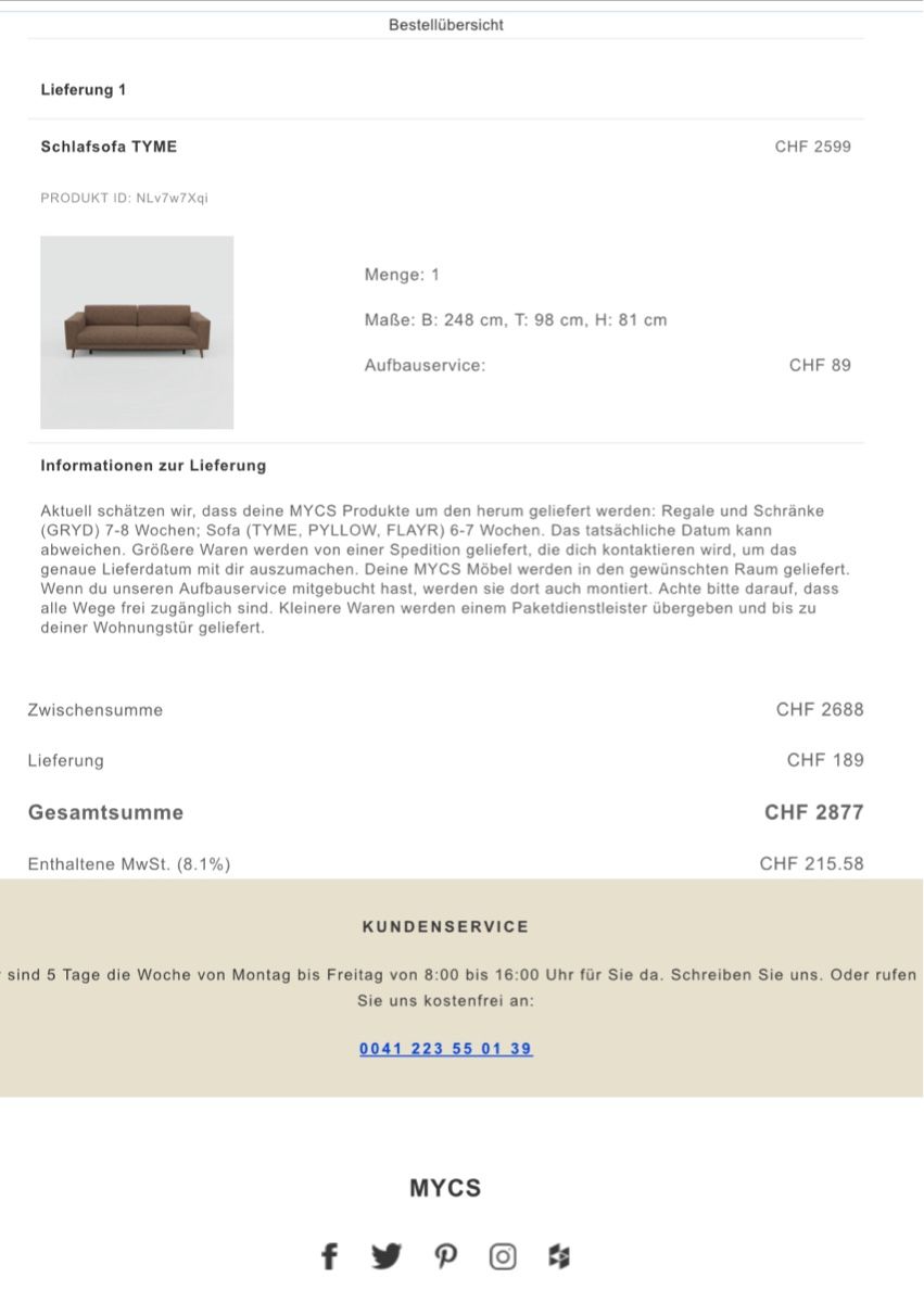 MYCS Divani: Sofa Bettsofa MYCS – Usato da Zürich venduto da M_zueri 5