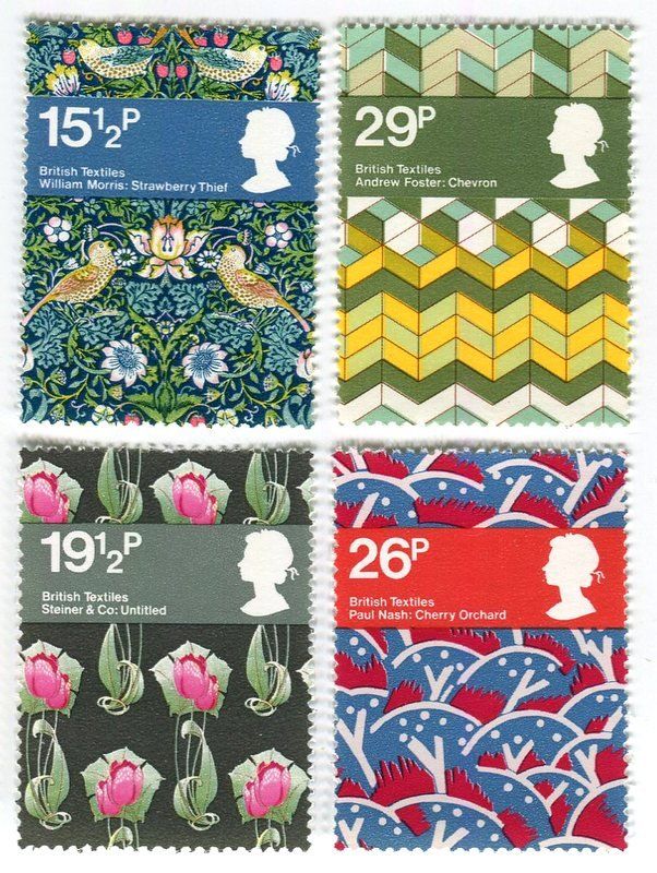 Tous les timbres: Briefmarken "Britische Textilien". England – Neuf avec emballage d'origine à Basel par Butsch5