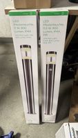 2x LED Aussen-Pfostenleuchten, 900 Lumen, Edelstahl-Look