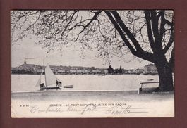 GENEVE depuis la Jetée des Pâquis - 1904 // pli d'angle //