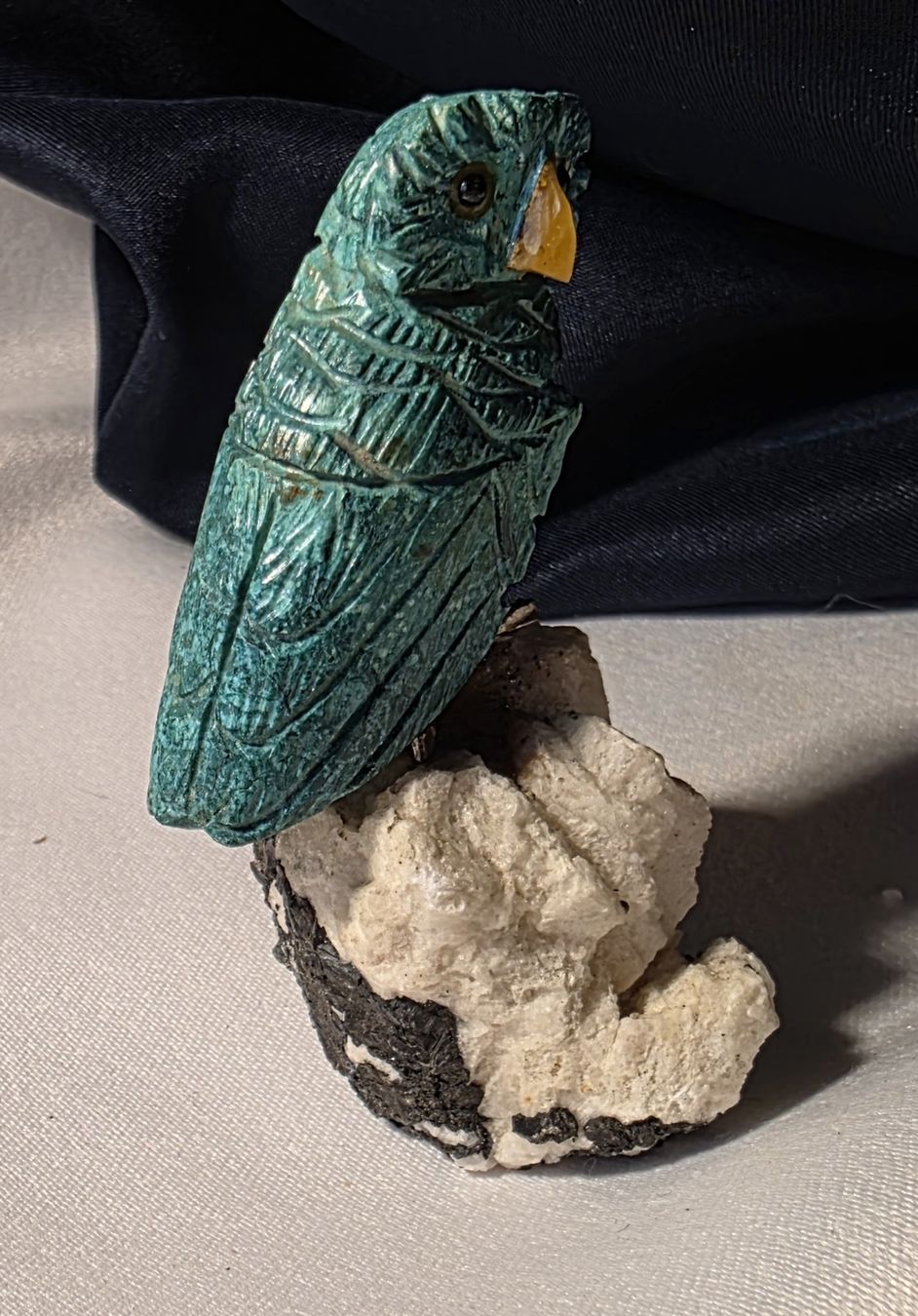 Figuren: Eulefigur hochwerig ckrysokoll auf echtem Kristall stufe  – Neu (gemäss Beschreibung) aus Rickenbach BL von nicole611 3