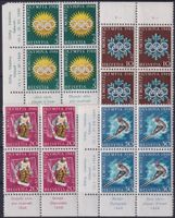 1948, W25w-W28w Viererblöcke (Winterspiele) postfrisch **.
