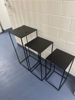 Beistelltisch Metall schwarz 3er Set
