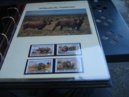 "Nashorn", rep Centrafrquaine 1983, Satz Lose **, FDC + Maxi