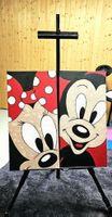 Disney Mickey and Minnie Mouse Art Canvas Set Two Pieces