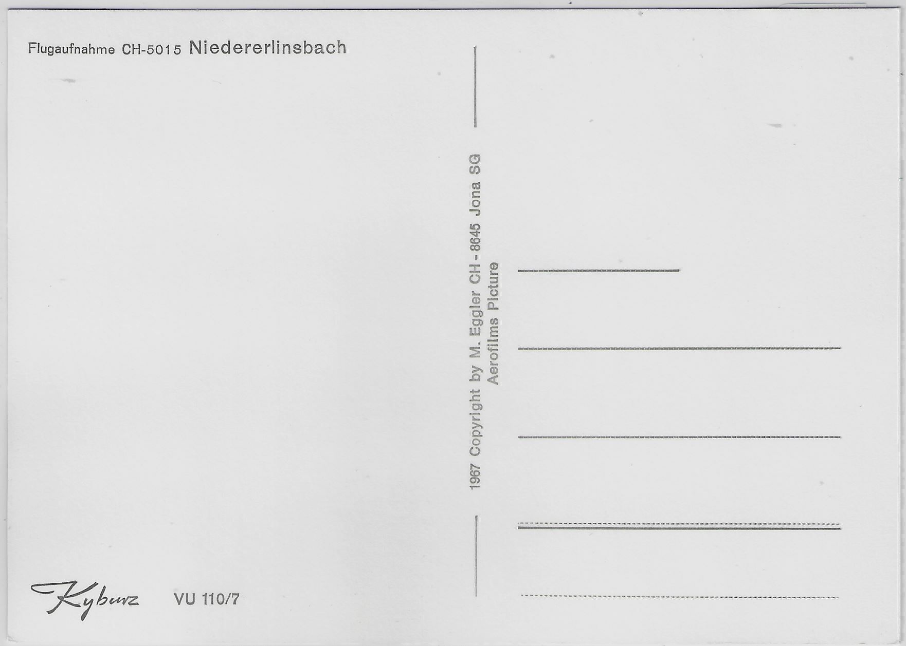 Ansichtskarten: Flugaufnahme Niedererlinsbach SO – Antik aus Ettingen von Kartenplanet 1
