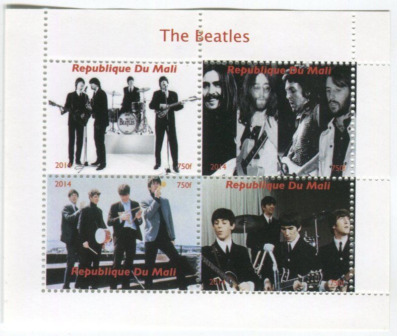 Alle Briefmarken: Block "The Beatles". Mali. – Neu und originalverpackt aus Basel von Butsch5