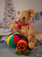 TEDDY STEIFF MIT ÄLTERER HOLZSCHNECKE UND SPIELBALL