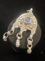 Ancien pendentif argent massif tribus Kutchi ethnique Boho