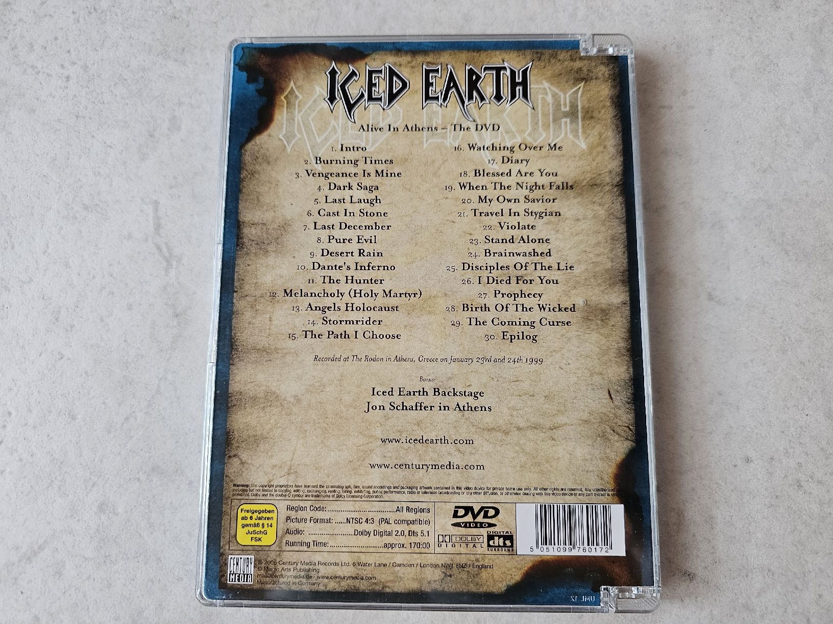 Alle DVDs: Iced Earth  -  Alive In Athens  /  The DVD – Gebraucht aus Schneisingen von backstore24 1
