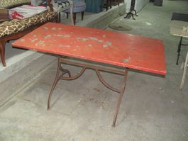 Jugendstil Gartentisch Blechtisch 75x140 guter Zustand