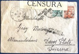 1919 / Italien- Zensurbrief Mailand - Davos