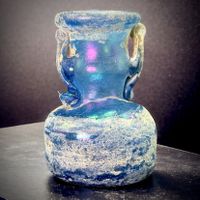 Vase Paolo Rossi Murano Scavo reflets irisés style romain