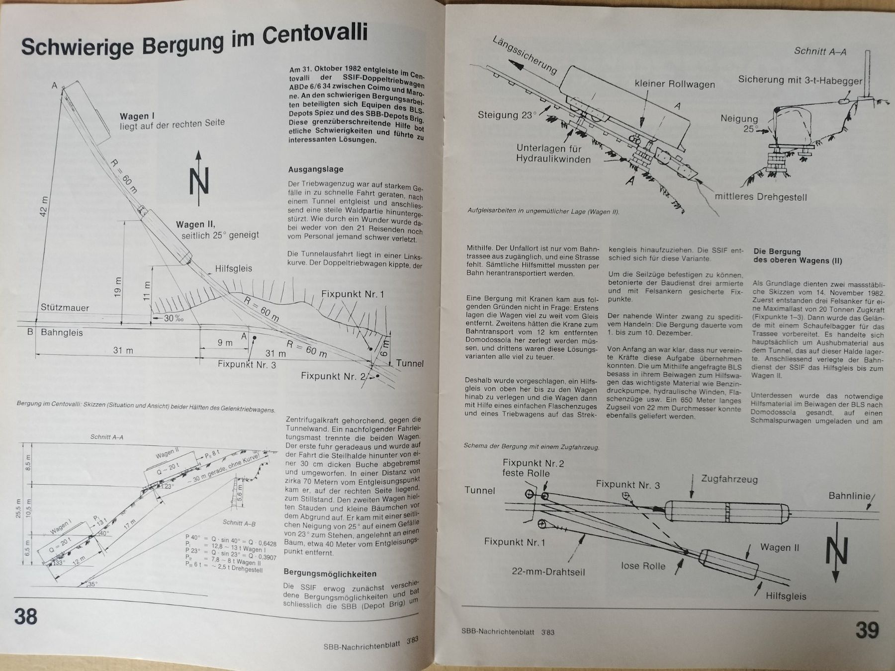 Riviste & Magazine: SBB CFF FFS Nachrichtenblatt von 1983 – Usato da Schwanden Sigrisw venduto da pho_2mc9 3
