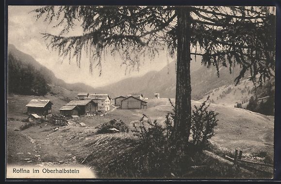 Cartoline postali: Roffna im Oberhalbstein, Gesamtansicht a – Usato da Berlin venduto da bartko-reher