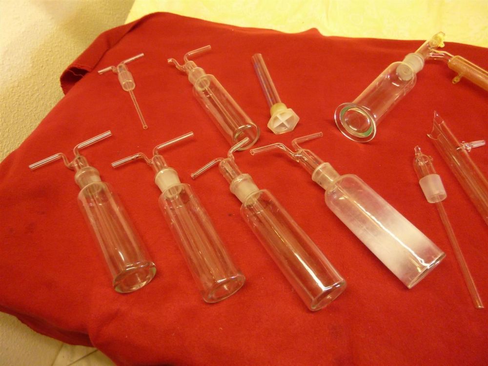 Produktbild von Gaswaschflasche Borosilikatglas 100ml Abgestuft Labor-Pufferflasche Mit Schraubverschluss