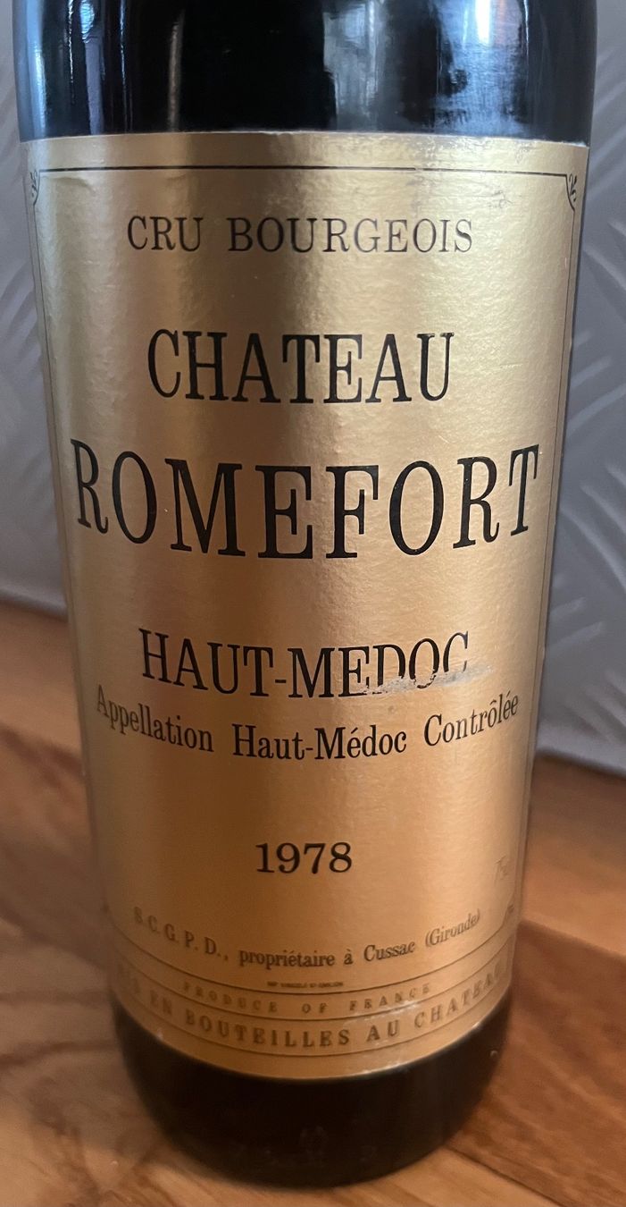 Vino: CHATEAU ROMEFORT HUT-MEDOC 1978 – Nuovo (secondo la descrizione) da Emmenbrücke venduto da Herzog07 3