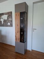 Vitrine Holz Optik mit Glaseinsatz gebraucht Zustand