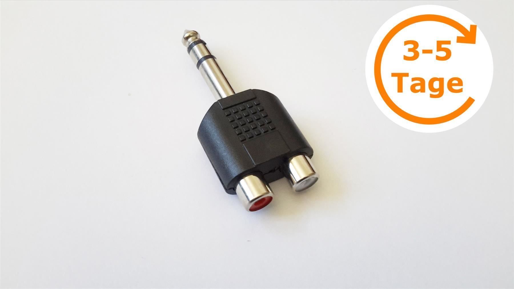 Laufwerke & Adapter: Adapter 6,3 mm Klinke Stereo -> 2x Cinch – Neu und originalverpackt aus St. Gallen von cointec