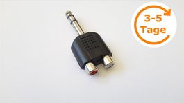 Adapter 6,3 mm Klinke Stereo -> 2x Cinch