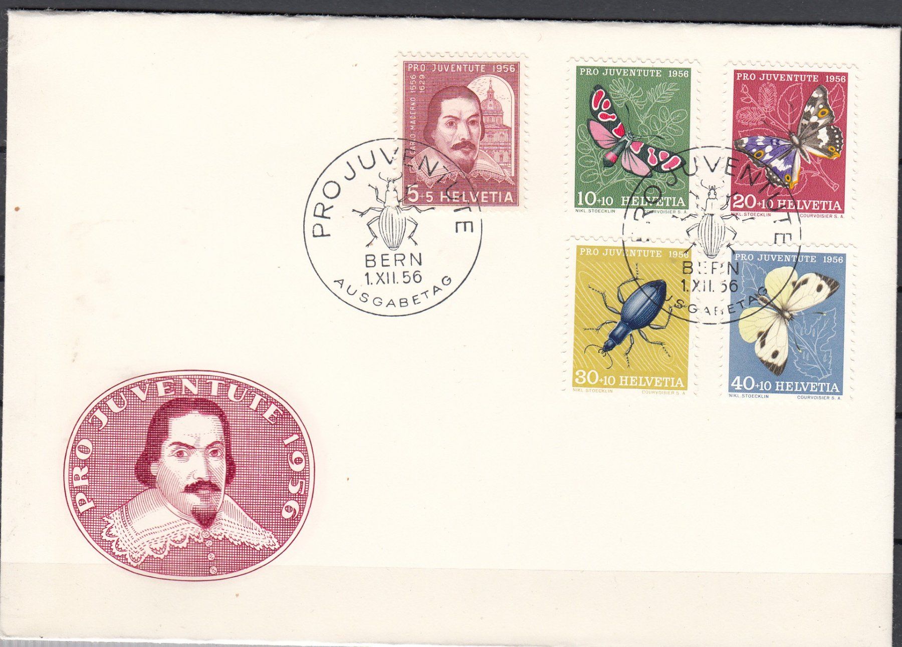 Tutti i francobolli: Fdc Pro Juventute 1956 – Usato da Herrliberg venduto da Lfrifda