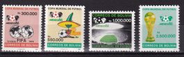 Bolivien Serie 1037 - 1040 Fussball-WM Mexiko 1.7.1986 **