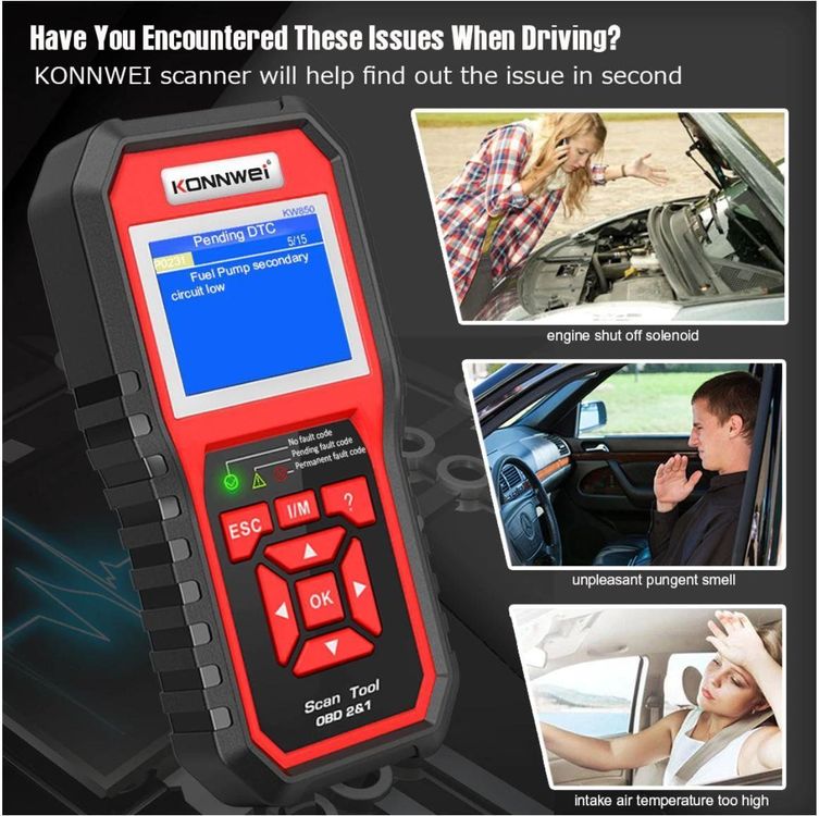 KONNWEI OBD2 diagnoseapparaat Bluetooth, draadloze autodiagnose