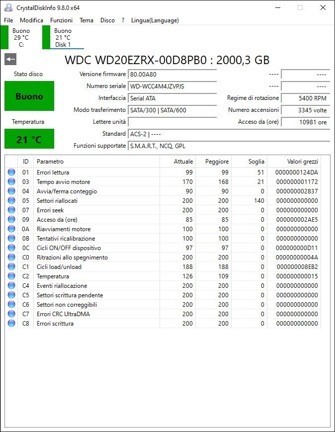 Western Digital Dischi rigidi: Hard Drive 2TB Western Digital Green – Usato da Faido venduto da crossini 1