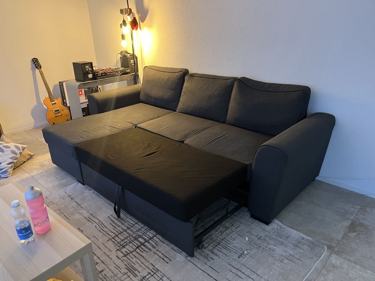 Conforama Divani: Couch/Bettsofa Dunkelgrau 250cm L-Shape  – Usato da Immensee venduto da kgam 5