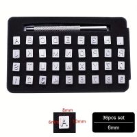 🤩NEU Leder Prägestempel Set 36-teilig Buchstaben Zahlen 6mm